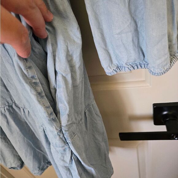 Silver Jeans CO dress Size XL Light Blue Denim Tunic Dress - Picture 3 of 5